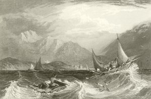 Bombay Harbor - Fiskebåter, i monsunen av Clarkson Frederick Stanfield