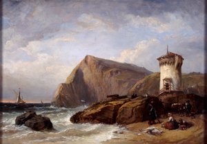 Terracina-tårnet, 1854 av Clarkson Stanfield