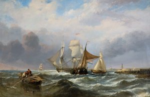 Fartøyer utenfor den nederlandske kysten, 1829-1860.