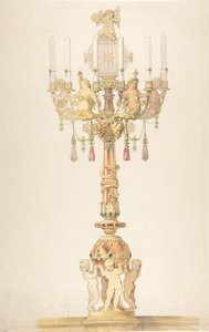 Design for en kandelaber, 1810-38. av Claude Aimé Chenavard
