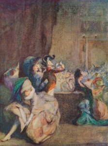 Scene ved Masked Ball, c1800-tallet