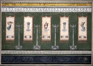 Design for Empire veggdekorasjon (akvarell og gouache på papir) av Claude Amie Chenavard