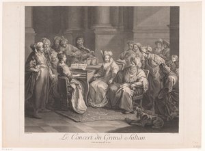 Konsert for sultanen Le Concert du Grand Sultan (tittel på objekt) av Claude Antoine Littret de Montigny