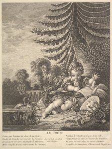 Poeten, ca. 1753. av Claude Augustin Duflos
