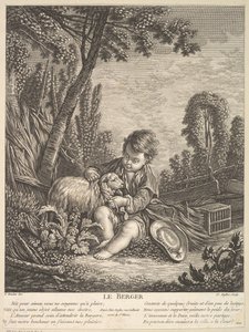 Hyrden, ca.1753. av Claude Augustin Duflos
