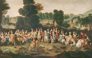 Hertuginnen av Lorraine Hunting av Claude Deruet