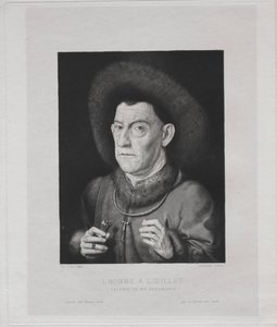 Mann med rosa av Claude Ferdinand Gaillard