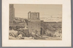 Utsikt over Akropolis van Athene Akropolis i Athen (tittel på objekt) Utsikt over de mest kjente stedene i antikkens Hellas (...) (serietittel) av Claude Félix Théodore Caruelle d
