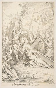 Å bære korset.n.d. Skapere: Claude Gillot, Jacques Gabriel Huquier.