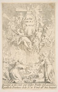 Frontispice til serien The Life of Christ.n.d. Skapere: Claude Gillot, Jacques Gabriel Huquier.