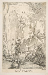 Oppstandelse.n.d. Skapere: Claude Gillot, Jacques Gabriel Huquier.