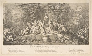 Fest av Diana.n.d. av Claude Gillot
