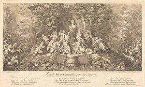 Feste de Diane, Troublee par des Satyres (Feast of Diana disrupted by Satyrs) av Claude Gillot
