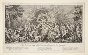 Festival of the gud Pan, feiret av Sylvains og Nymphs (Festival of the God Pan) av Claude Gillot