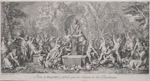 De fire festivalene: Festival of Bacchus av Claude Gillot