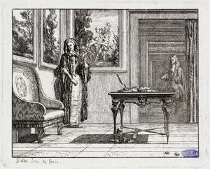 Vignetter til La Mottes fabler. Sirissene (Bok II, fabel 19) av Claude Gillot