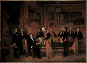 Ministerrådet ved Palais des Tuileries, Marechal Soult presenterer for Louis Philippe I (1773-1850) regentsloven 15. august