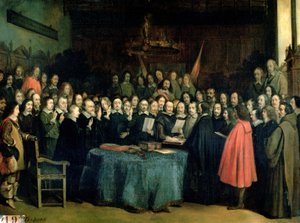 Sverringen av eden om ratifikasjon av Munster-traktaten, 15. mai 1648, ca. 1837