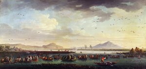 Charles III av Bourbon, konge av Sapin og kongeriket av To-Siciliene Andejakt ved Patriasjøen i 1746, 1749 av Claude Joseph Vernet