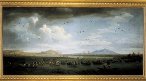 Charles de Bourbon jakter ender ved Lake Patria, maleri av Joseph Vernet av Claude Joseph Vernet