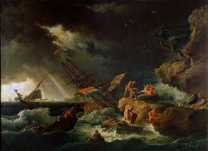 Storm ved havet, 1740-årene. av Claude Joseph Vernet