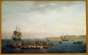 Tunfiske. Maleri av Joseph Vernet (1714-1789) Paris fra 1700-tallet, Musee de la Marine av Claude Joseph Vernet