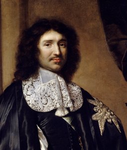 Detalj av: "" Portrett av Jean Baptiste (Jean-Baptiste) Colbert (1619-1683) Louis XIVs minister"" Maleri av Claude Lefebvre (1632-1675). 1666 søn. 1,3x0,96 m