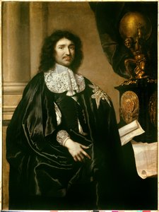 Portrett av Jean Baptiste (Jean-Baptiste) Colbert (1619-1683) Minister for Louis XIV Maleri av Claude Lefebvre (1632-1675). 1666 søn. 1,3x0,96 m - Portrett av Jean Baptiste (Jean-Baptiste) Colbert (1619-1683), minister for Ludvig XIV. Maleri av Claude Lef