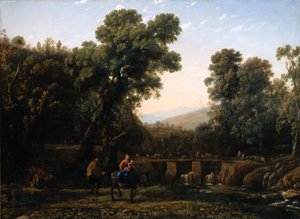 The Flight Into Egypt (olje på lerret) av Claude Lorrain (1600 82)