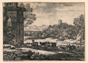 Storfe drevet hjem gjennom en storm av Claude Lorrain