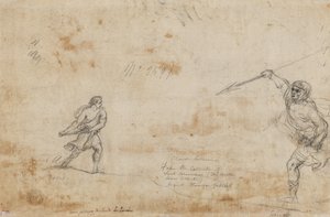 David og Goliat (verso) av Claude Lorrain