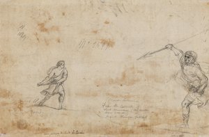 David og Goliat verso, ca. 1645. av Claude Lorrain