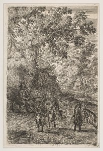 Fire geiter venstre del av geitene, ca. 1630-33. av Claude Lorrain