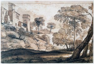 Jakt på hjort, midten av slutten av 1600-tallet av Claude Lorrain