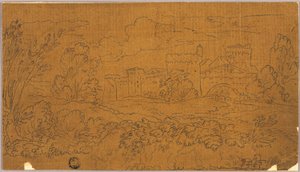 Landskap med Walled Town av Claude Lorrain