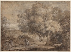 Landskap med Narcissus og Echo av Claude Lorrain