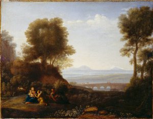 Hvil på flyet til Egypt av Claude Lorrain