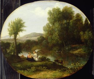 Hvil på flukten til Egypt, 1646 av Claude Lorrain