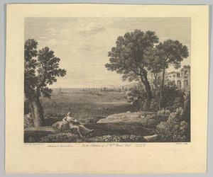 Havlandskap med Bacchus og Ariadne, 1742. av Claude Lorrain