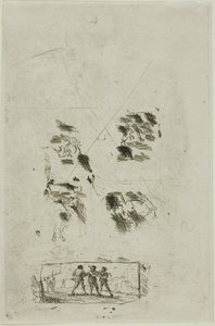 Studer for en scene med Brigands av Claude Lorrain