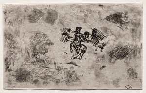 Studie av en sittende kvinne og andre skisser av Claude Lorrain