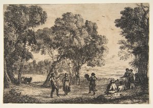Country Dance Small Plate, ca. 1637. av Claude Lorrain