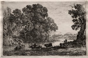 The Cowherd, 1606. av Claude Lorrain