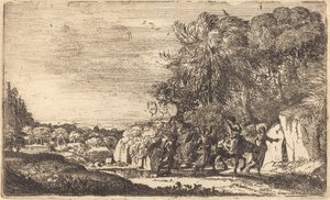 Flukten til Egypt (La fuite en Egypte) av Claude Lorrain