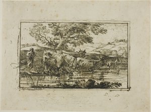flokken på vanningsplassen av Claude Lorrain