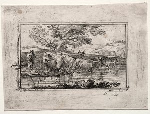 flokken på vanningsplassen av Claude Lorrain