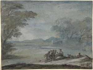 Resten på flukten til Egypt av Claude Lorrain