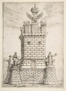 The Square Tower, 1637. av Claude Lorrain