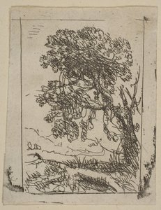 The Two Landscapes Left Tree, ca. 1630. av Claude Lorrain