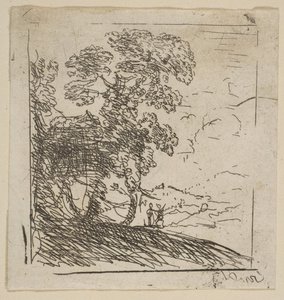 The Two Landscapes Right Tree, ca. 1630. av Claude Lorrain